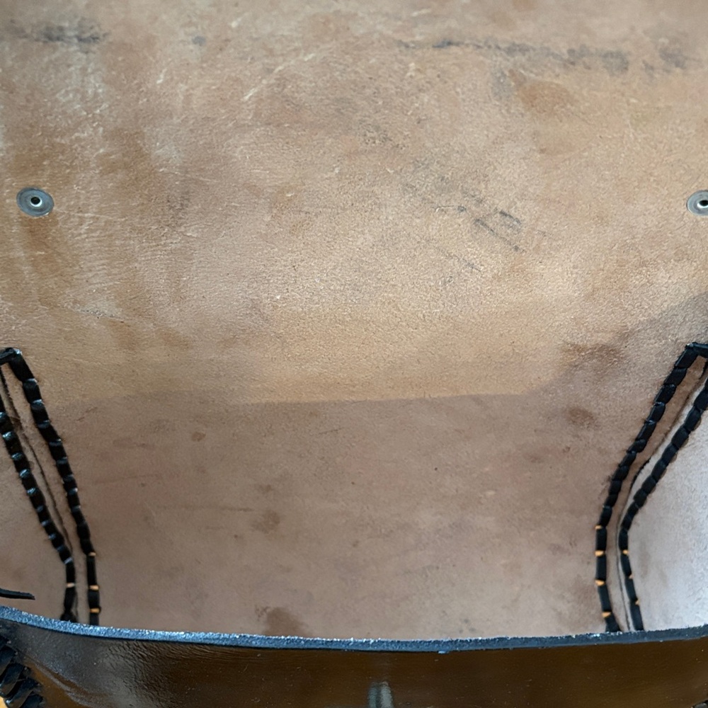 Handmade Mexican Leather bag with matching wallet - Picture 4 of 6